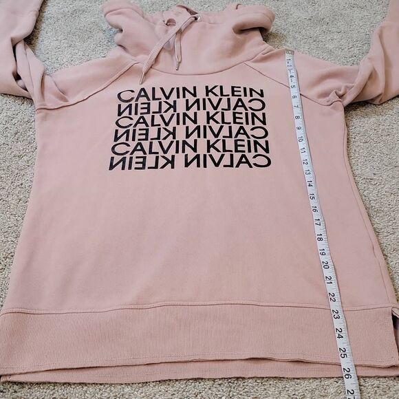 Calvin Klein Sweatshirt Womens Rosy Gray Cowl Neck Size L - Picture 8 of 8